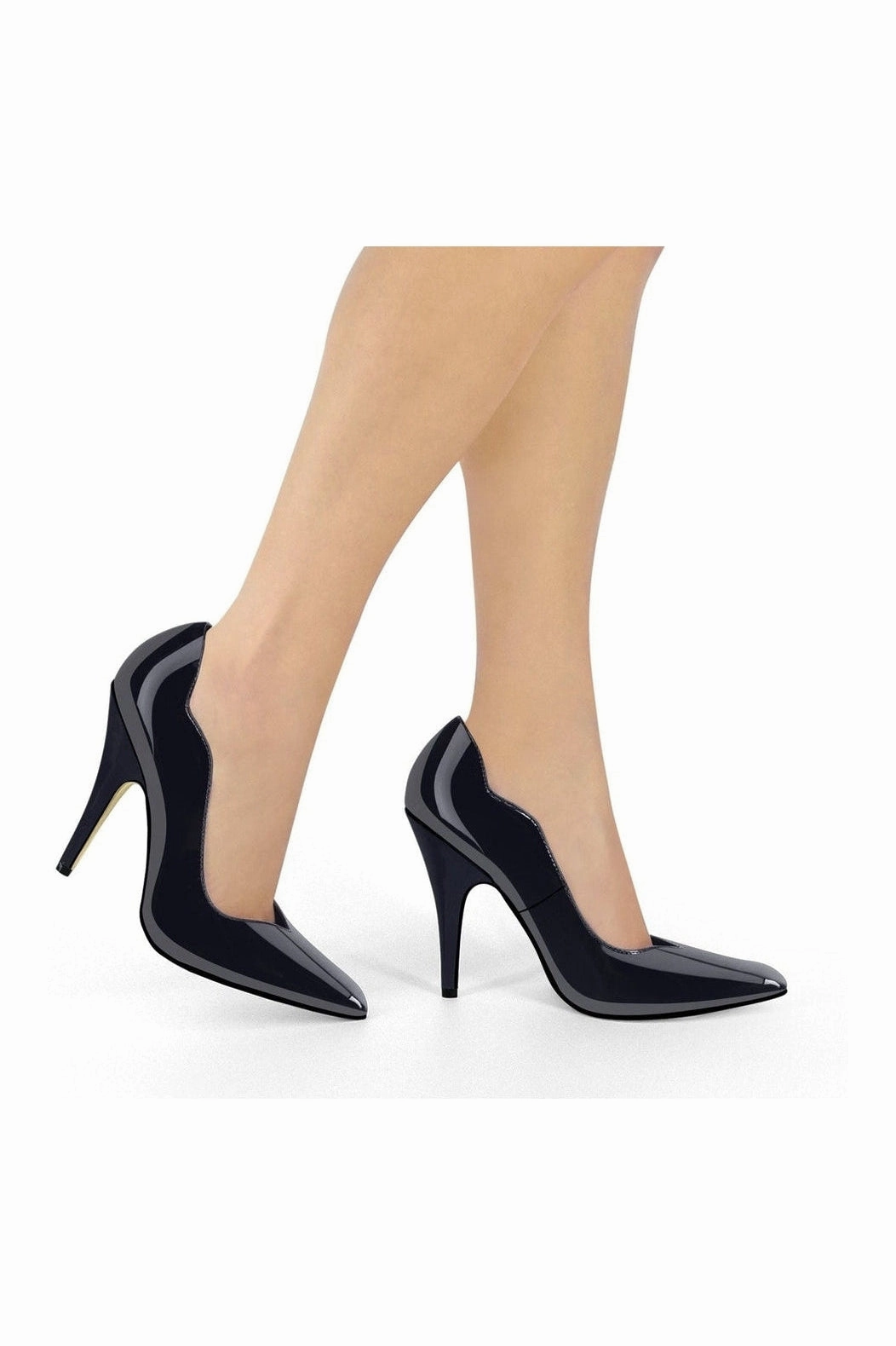 V-Shaped Topline Cute Scalloped Detailed Pump