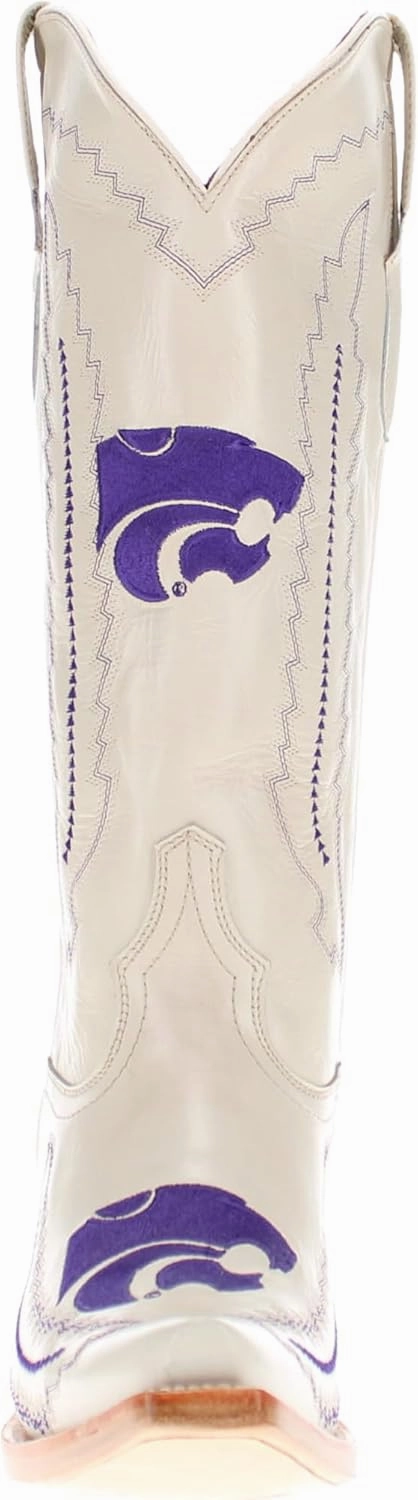 Vaccari Women's Naomi Genuine Leather Collegiate Embroidery Snip Toe Cowgirl Boots