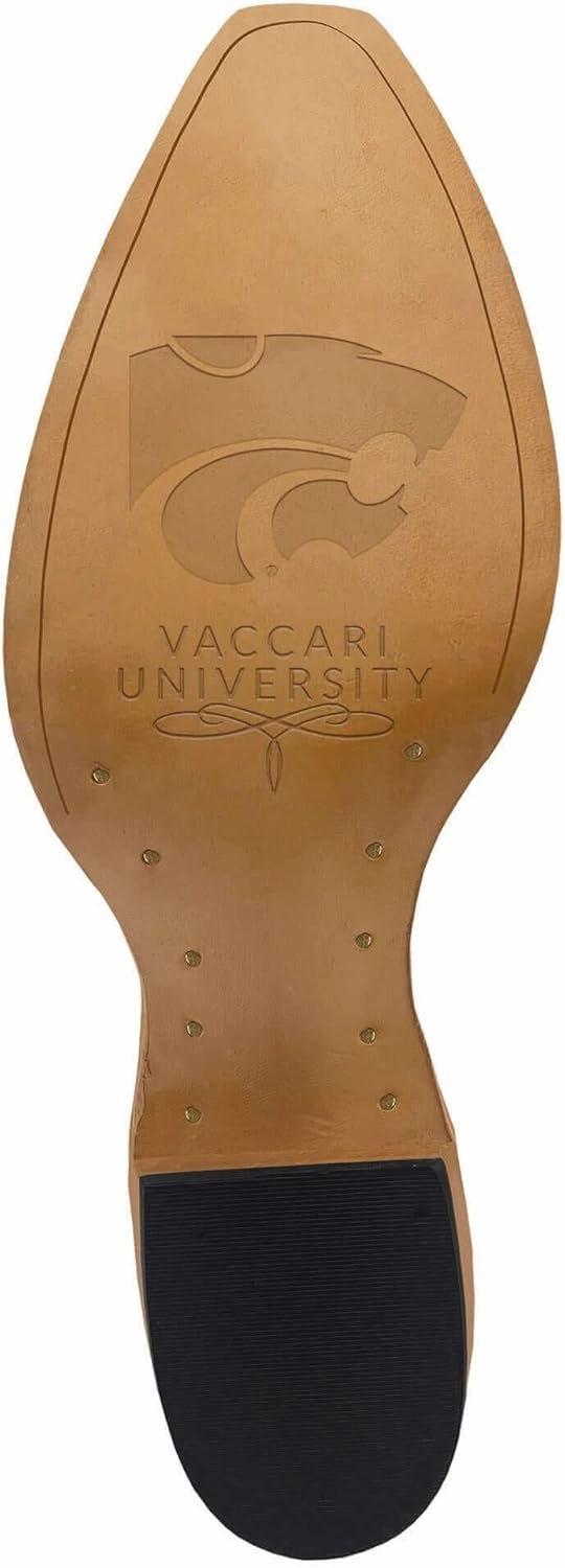 Vaccari Women's Naomi Genuine Leather Collegiate Embroidery Snip Toe Cowgirl Boots