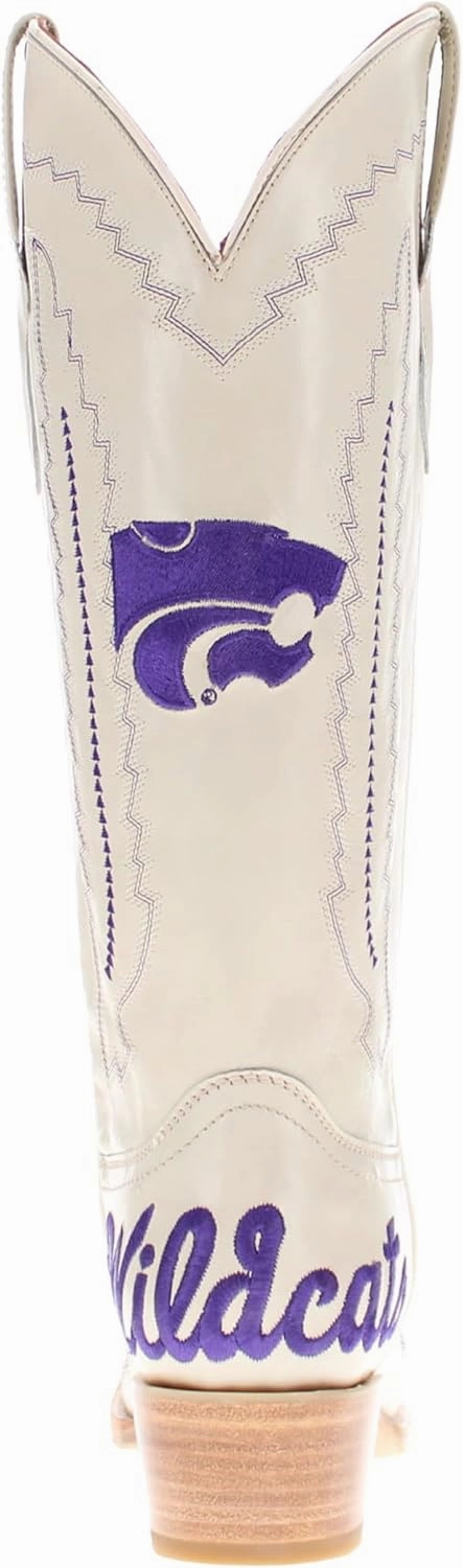 Vaccari Women's Naomi Genuine Leather Collegiate Embroidery Snip Toe Cowgirl Boots