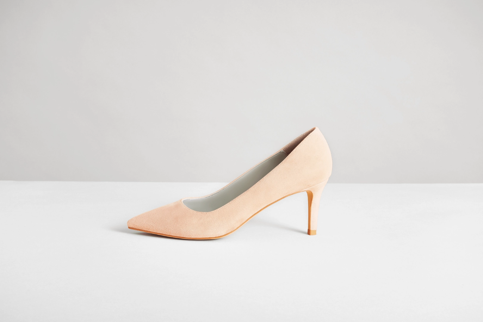 Vegan Suede Pointed Toe Pumps | Nude
