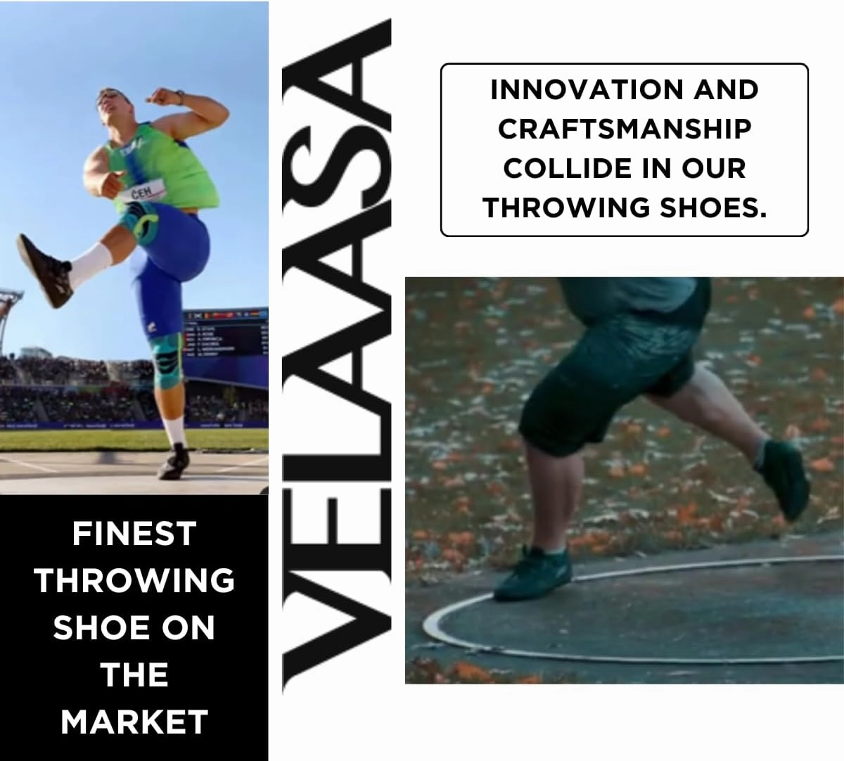 VELAASA Revolution | Throwing Shoe | Tungsten Line | Men and Womens Discus Throw Shoes | Shotput and Javelin Shoes | for Running | Track and Field Equipment | Training Gear