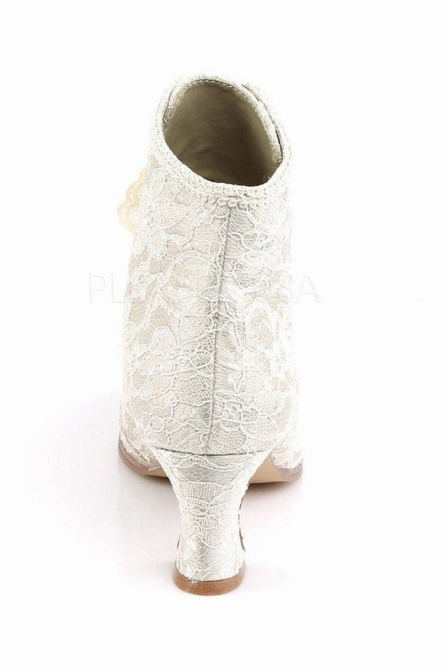 VICTORIAN-30 Ankle Boot | Champagne Genuine Satin
