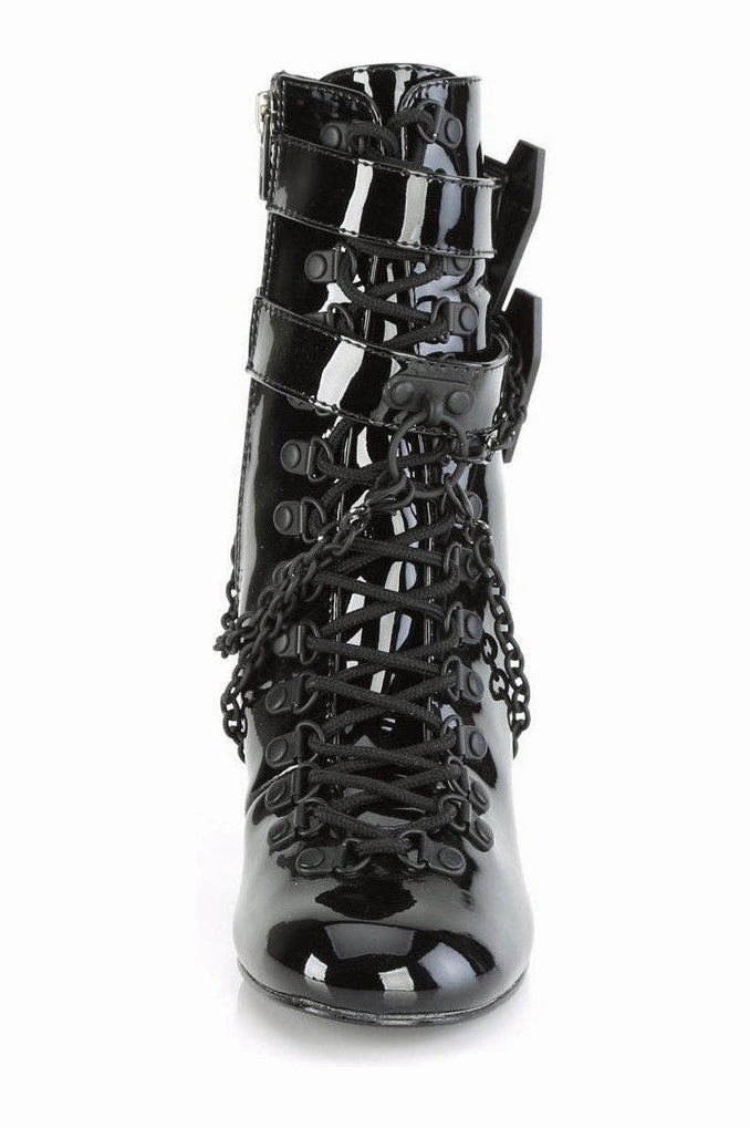 VIVIKA-128 Ankle Boot | Black Patent