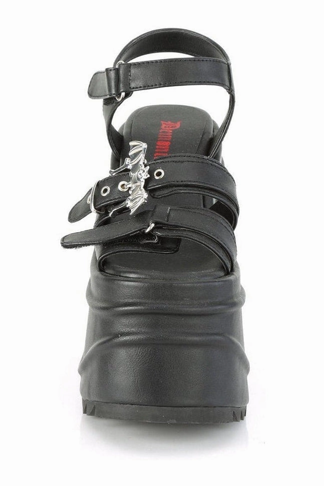 WAVE-13 Ankle Boot | Black Faux Leather
