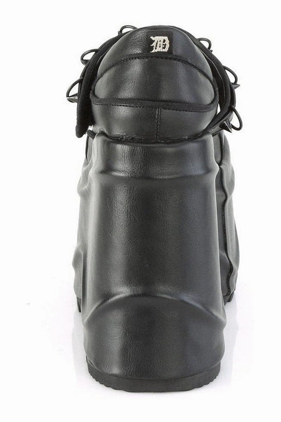 WAVE-48 Mary Jane | Black Faux Leather