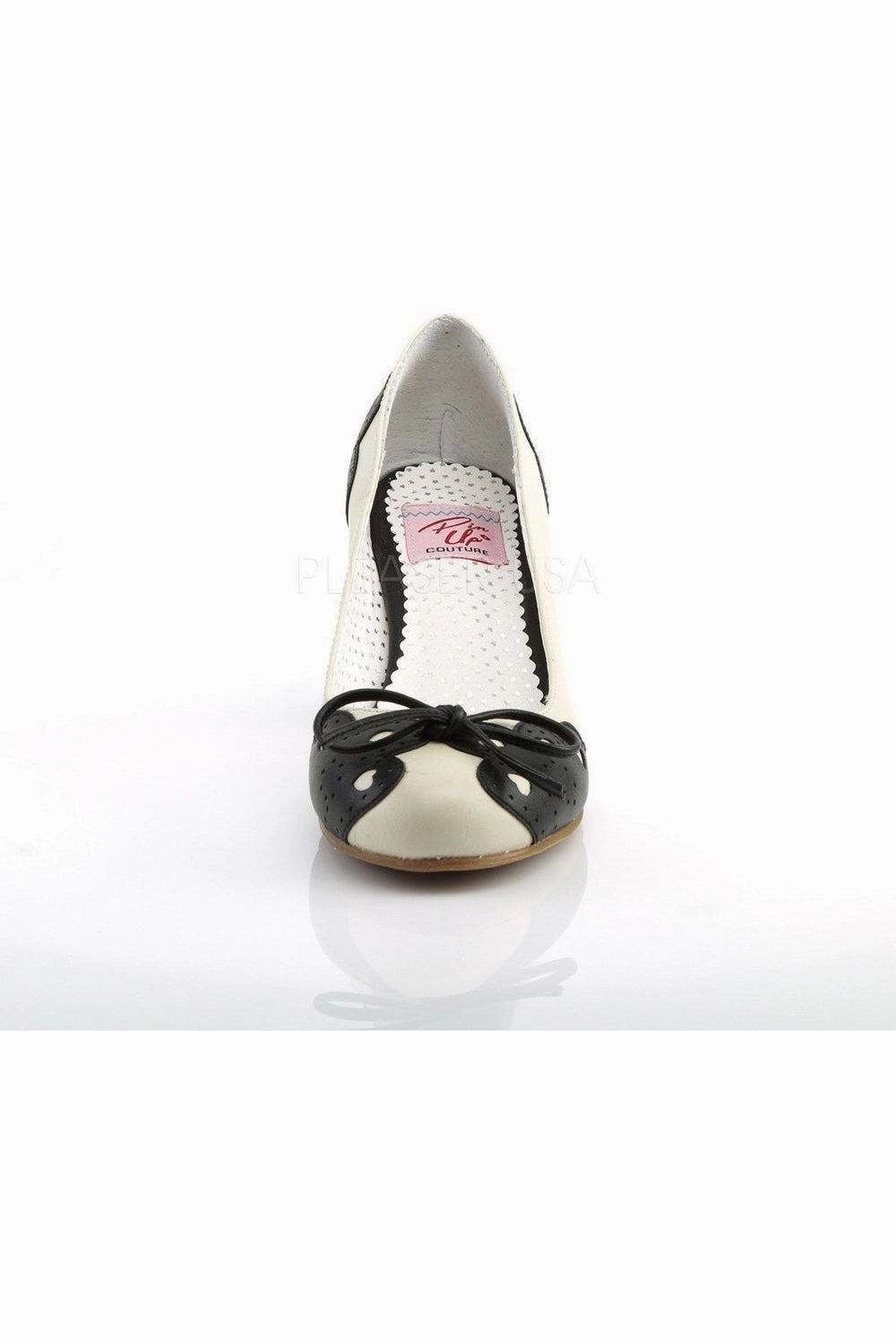 WIGGLE-17 Pump | Black Faux Leather