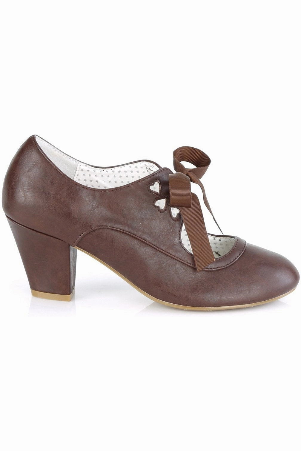 WIGGLE-32 Pump | Brown Faux Leather