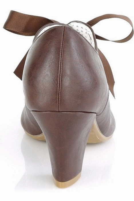 WIGGLE-32 Pump | Brown Faux Leather