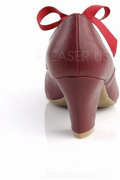 WIGGLE-32 Pump | Burgundy   Faux Leather