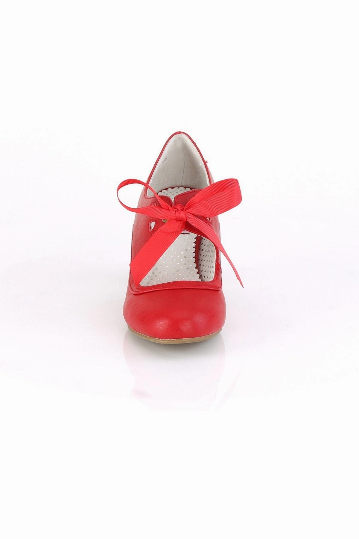 WIGGLE-32 Pump | Red Faux Leather