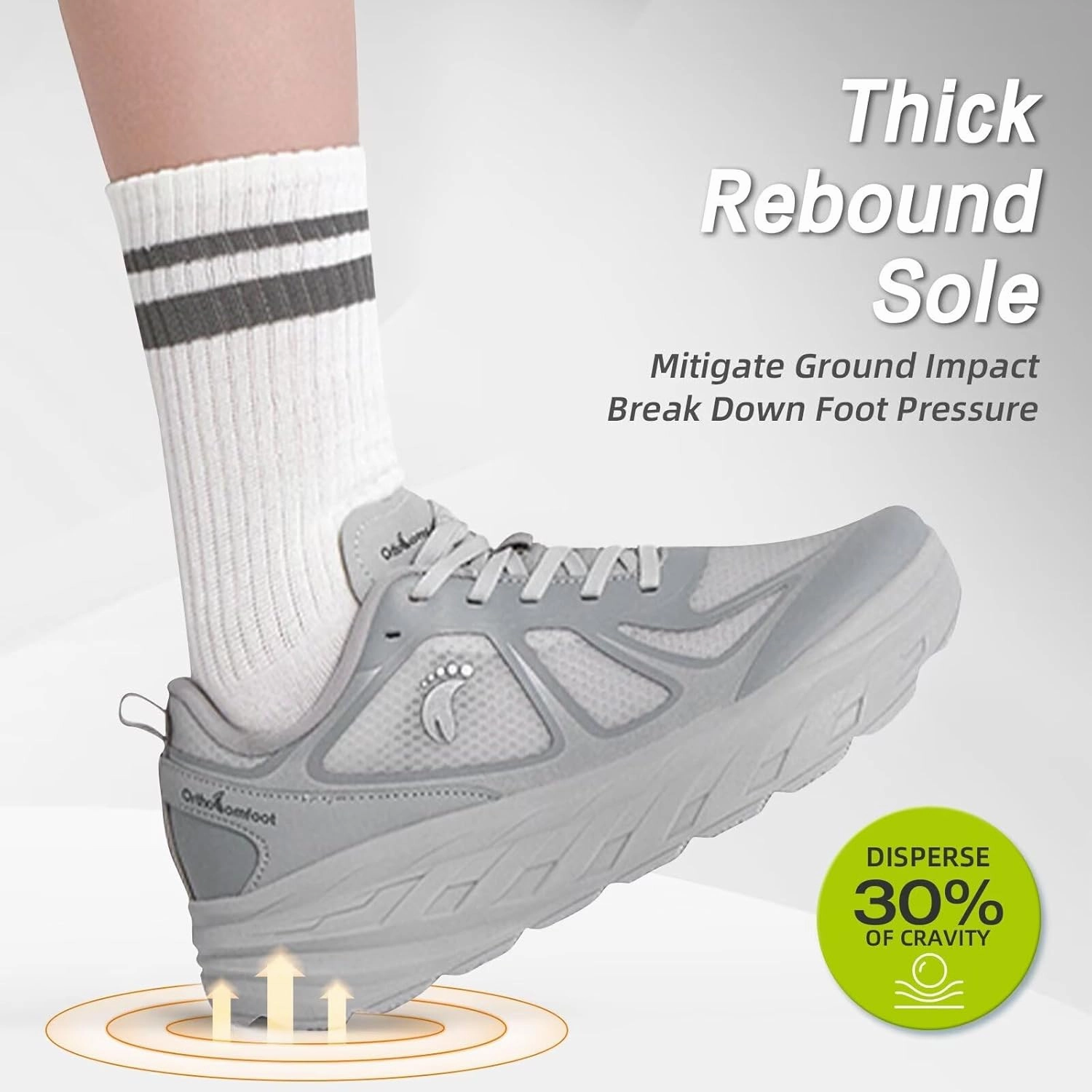 Women's Orthopedic Diabetic Wide Running Shoes: Comfortable Casual Arch Support Plantar Fasciitis Sports Sneakers, High Arch Orthotic Work Tennis Walking Shoes for Foot and Heel Pain Relief