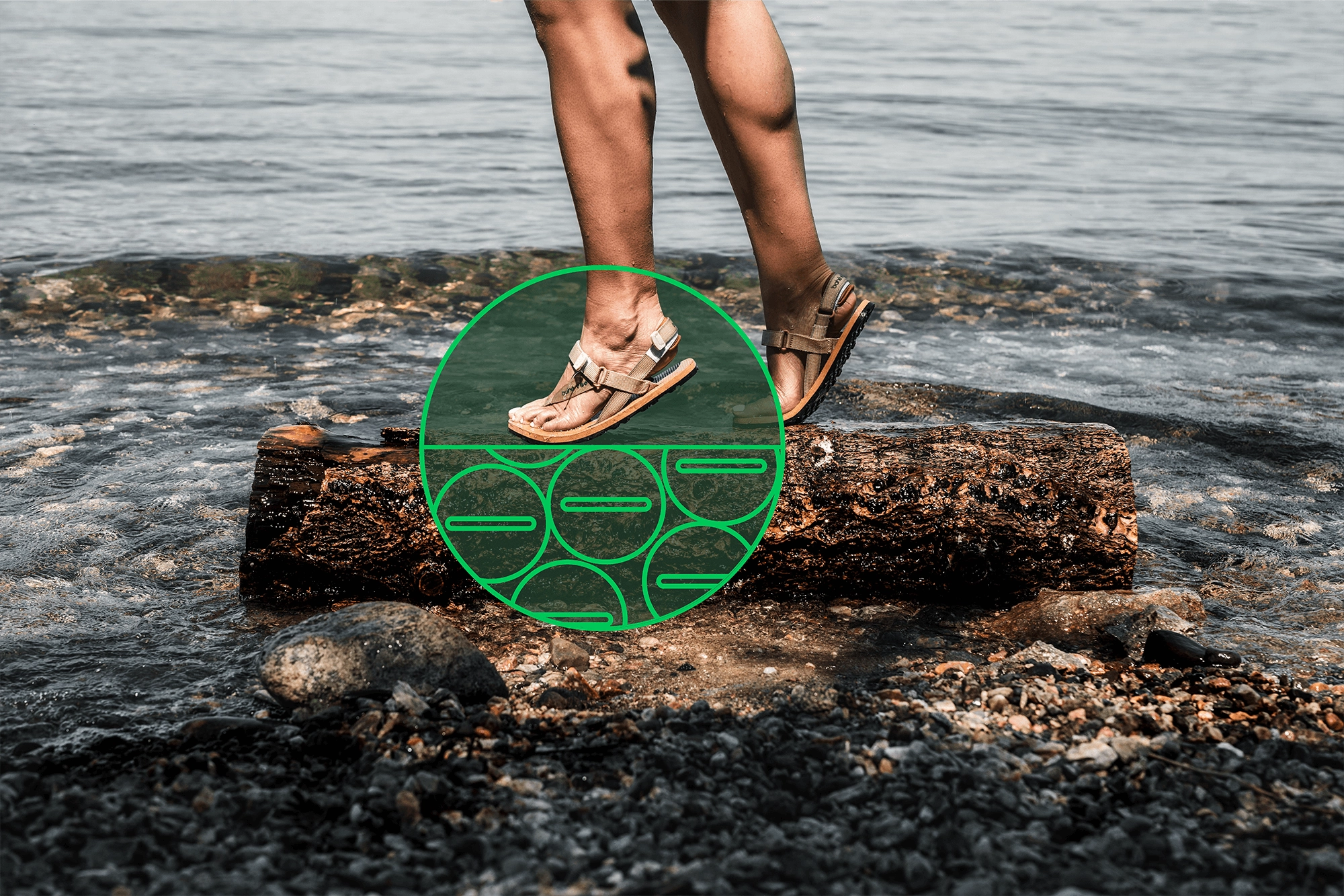 Women's Respire Vegan Grounding Barefoot Sandals | Stone