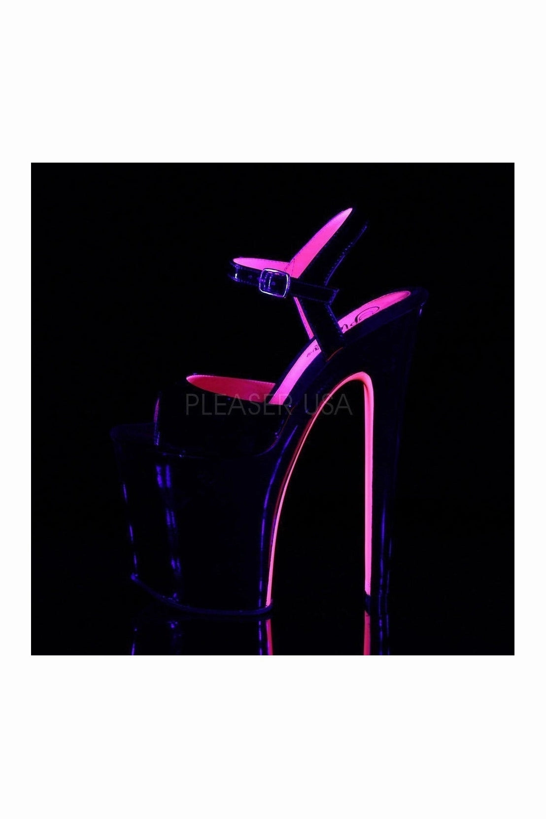XTREME-809TT Platform Sandal  | Black Patent