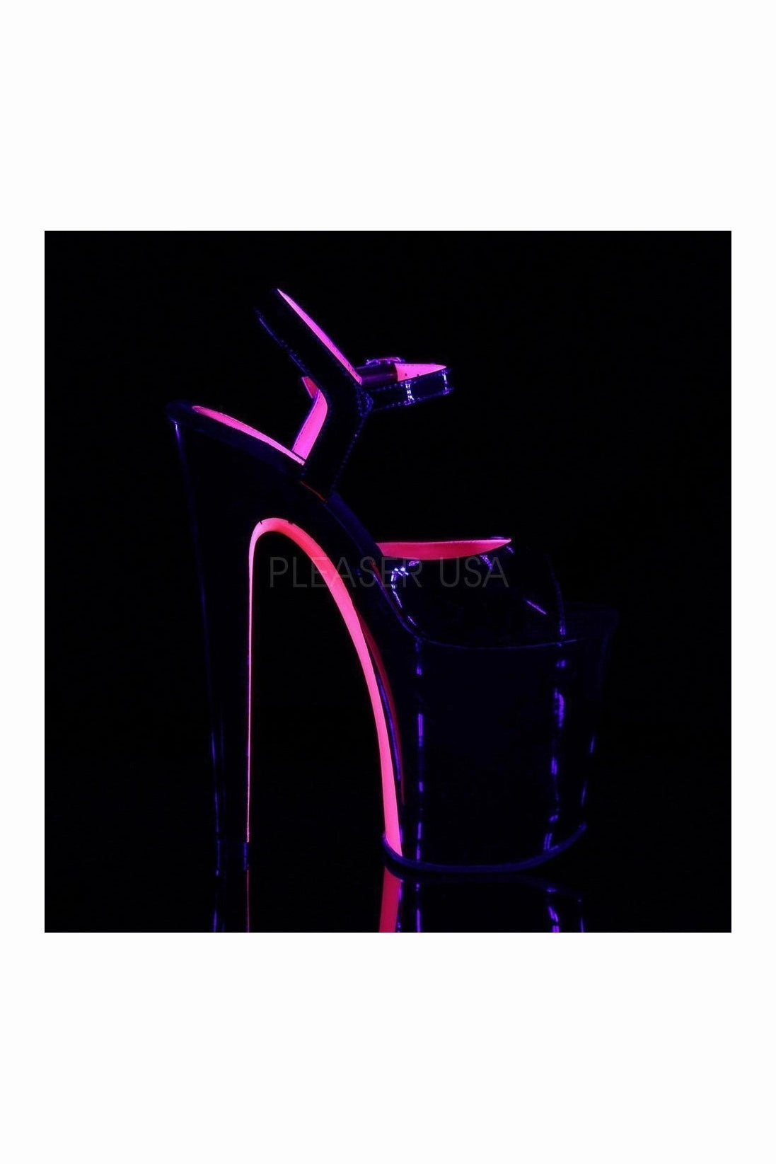 XTREME-809TT Platform Sandal  | Black Patent