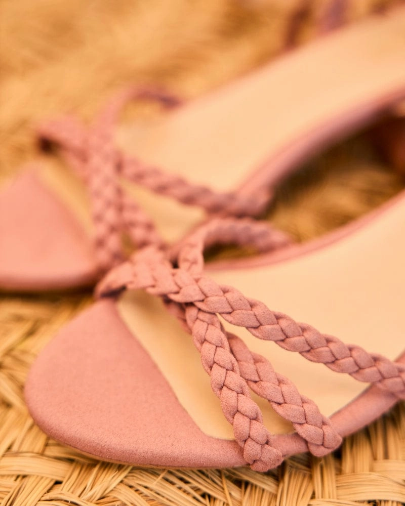 Yselis Vegan Recycled Heeled Sandals | Petal